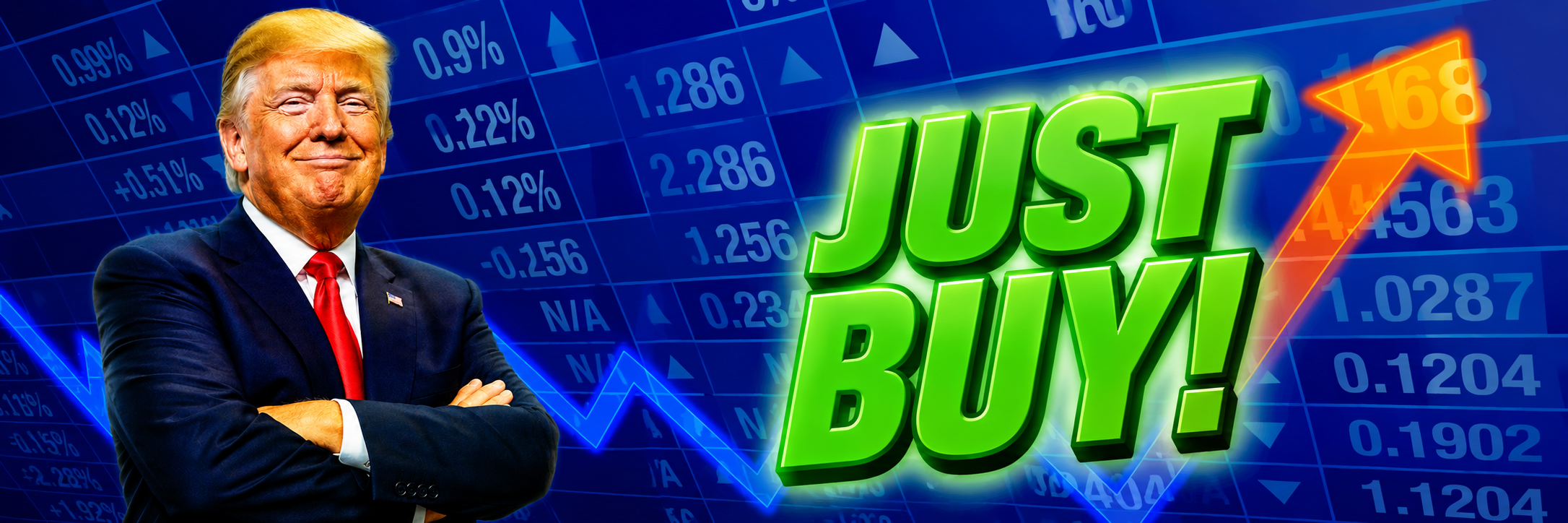 UpTrump JUST BUY banner